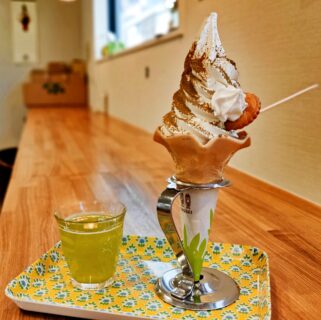 【徳光屋茶舗】懐かしの商店街で味わう♪お茶やさんのソフトクリーム《熊本市中央区妙体寺町》